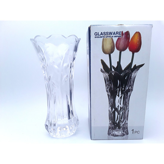 VASE GLASS FANCY COLOURED 20 CM BOXED -Vases image