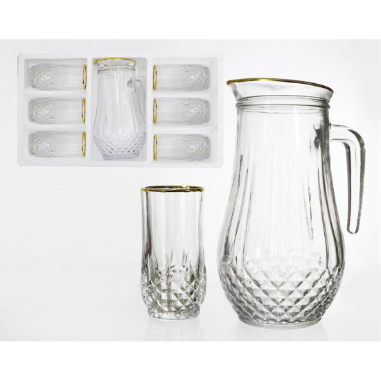 WATER SET 7 PCS GOLD GOLDEN ENTERTAINER image