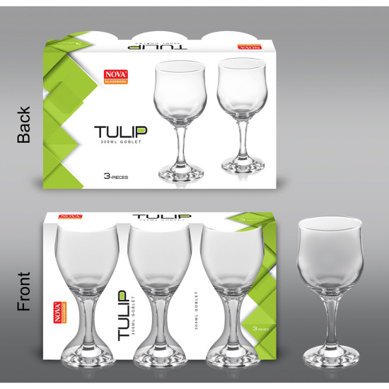 TULIP 300ML WINE GLASS 3PK image