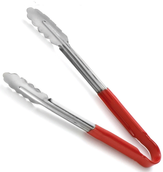 TONGS HEAVY TYPE 9 INCH RED